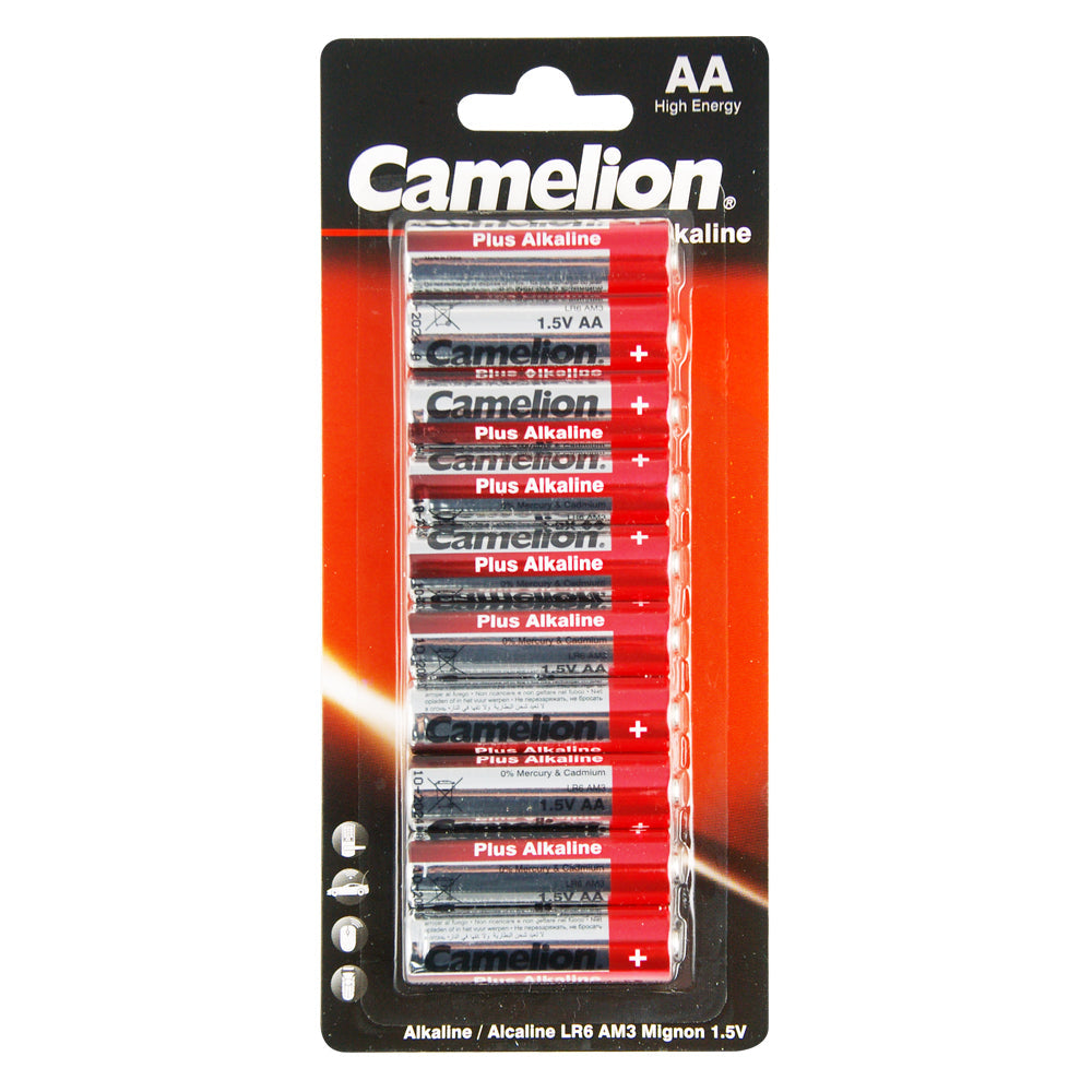 Camelion Alkaline Plus AA LR6 Battery AM3 Mignon 1.5V Cylindrical Batteries (10 Pieces)