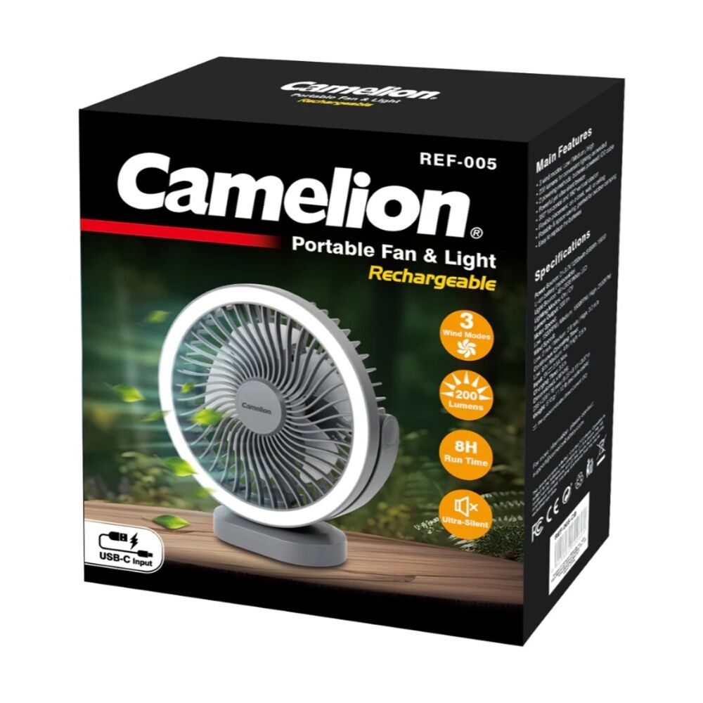 Camelion Rechargeable Portable Fan USB-C