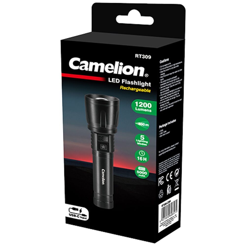 Camelion Rechargeable LED 20W Torch USB-C Rechargeability — image 2