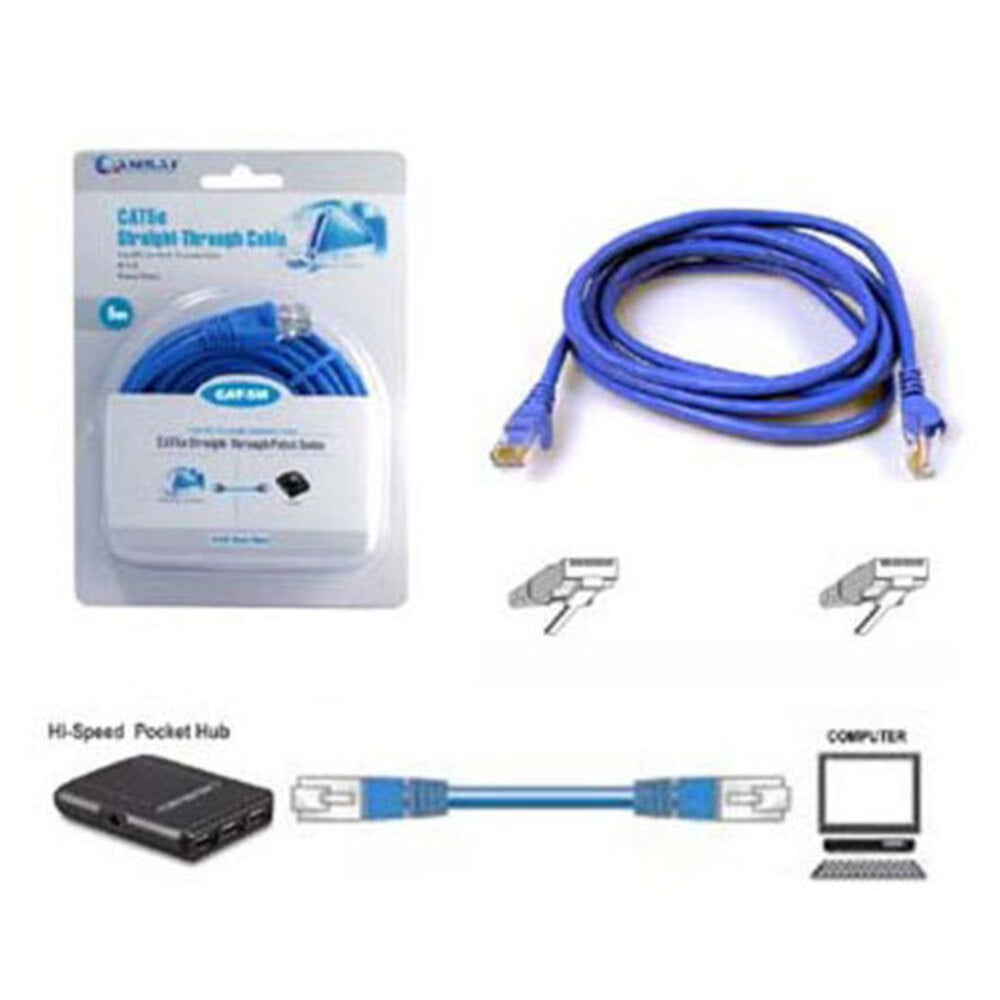 Sansai 10m Blue CAT5e Networking Patch Cable Ethernet Internet for Pc/mac Router — image 2