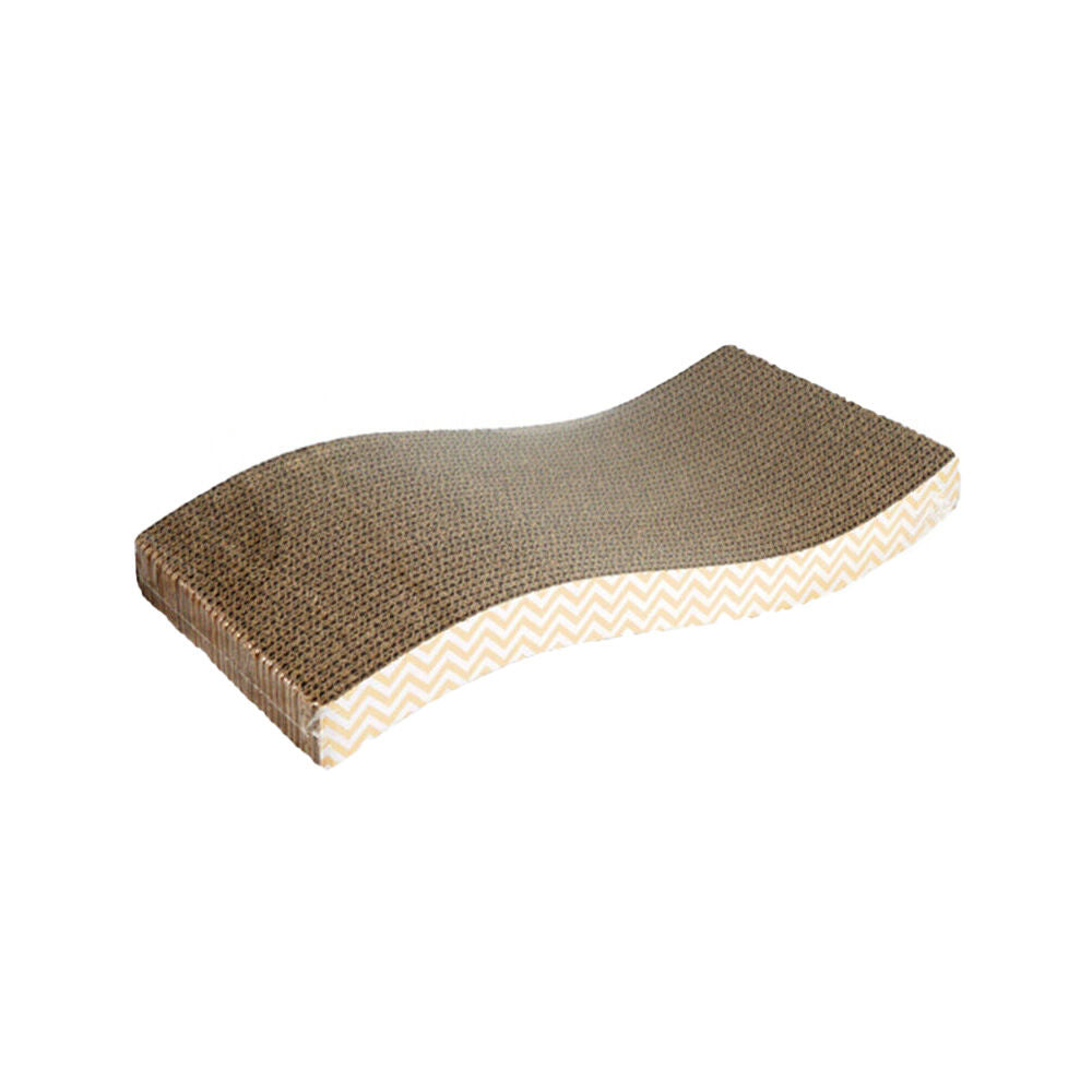 Dudley's World of Pets Durable Paper Cardboard Cat Scratcher Furniture Wave