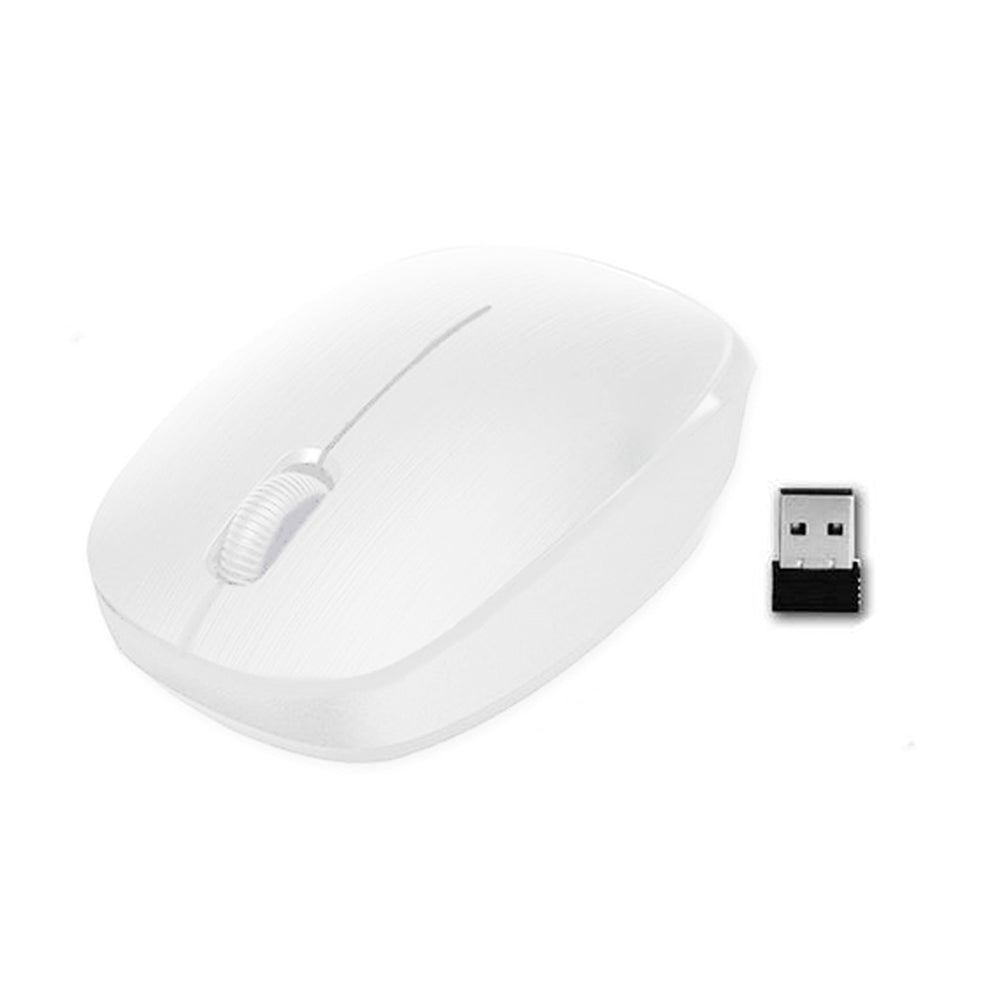 Sansai Ergonomic 2.4GHz Wireless Optical Mouse for PC/Laptop Computer/Mac — White