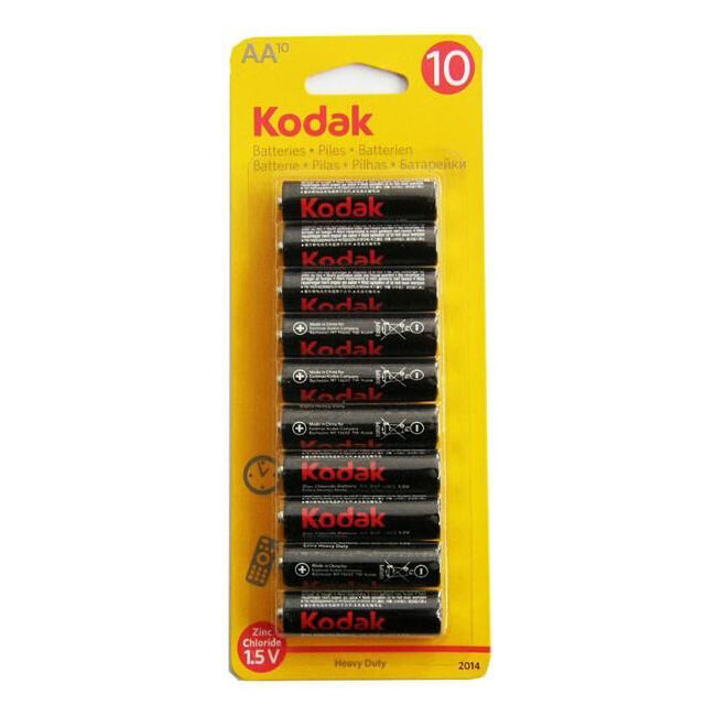 Kodak Zinc-Chloride AA Battery 1.5V Single Use Zinc Chloride (10 Pieces)