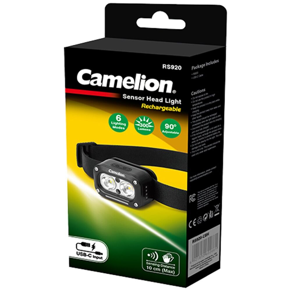 Camelion Rechargeable Dual Sensor Headlight USB C — image 2
