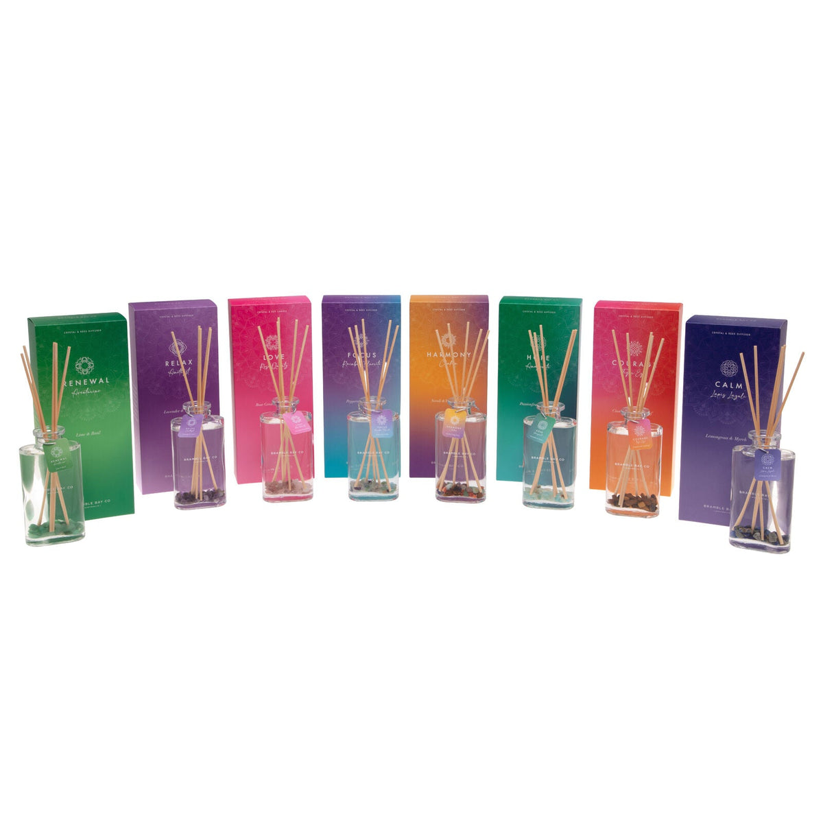 Bramble Bay Diffuser Crystal Focus Rainbow Fluorite Peppermint Lime 150ml (2 Pack) — image 3
