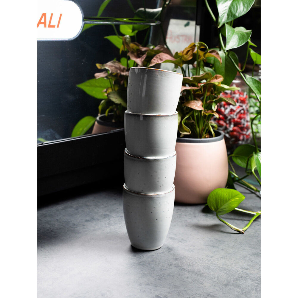 Coffee Culture Reactive 280ml Ceramic Coffee & Tea Cup Grey (4 Pieces) — image 2