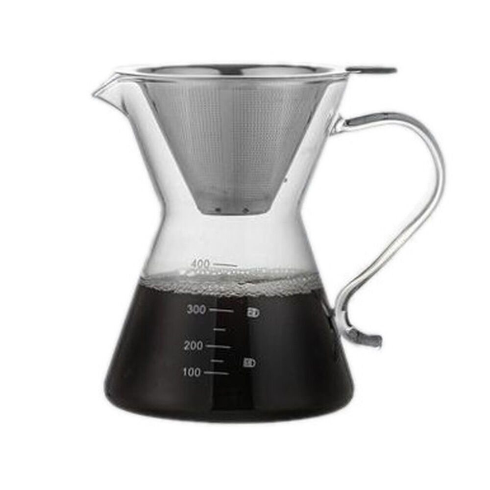 Coffee Culture 400ml Pour Over Coffee Maker Dripper Glass Jug w/Filter/Handle