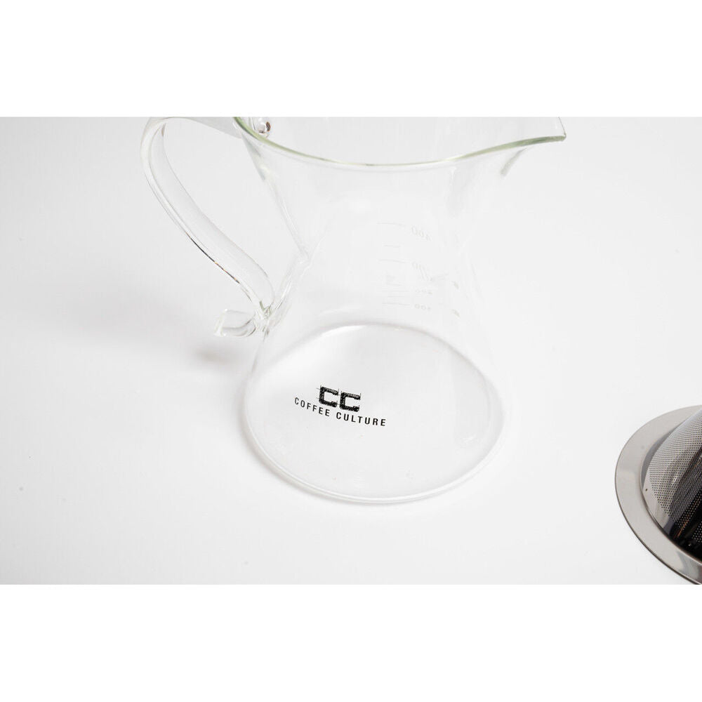 Coffee Culture 400ml Pour Over Coffee Maker Dripper Glass Jug w/Filter/Handle — image 4