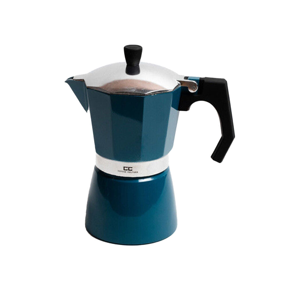 Coffee Culture Aluminium 9-Cup Espresso Stovetop Coffee Maker Brew Pot — Blue