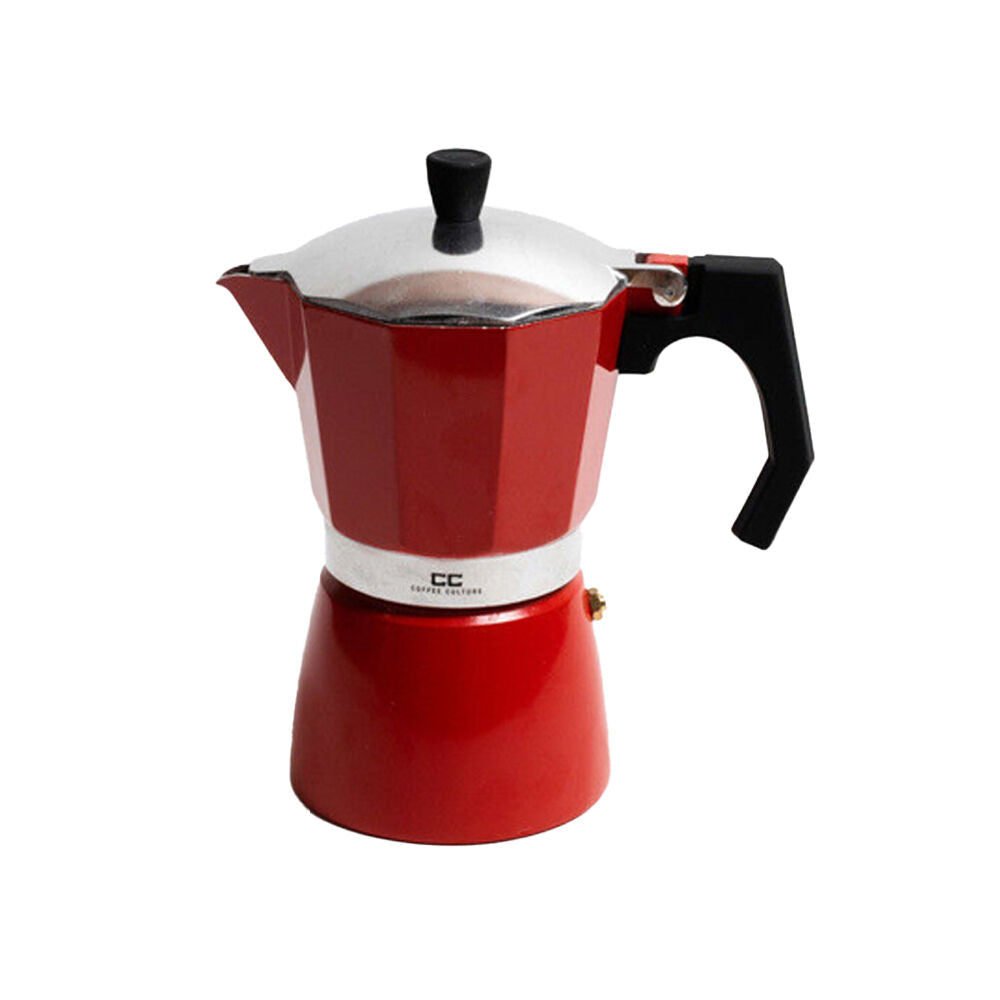 Coffee Culture Aluminium 9-Cup Espresso Stovetop Coffee Maker Brew Pot — Red
