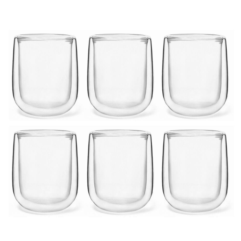 Coffee Culture Crema 350ml Double Wall Beverage Coffee/Tea Cup Clear (6 Pieces)