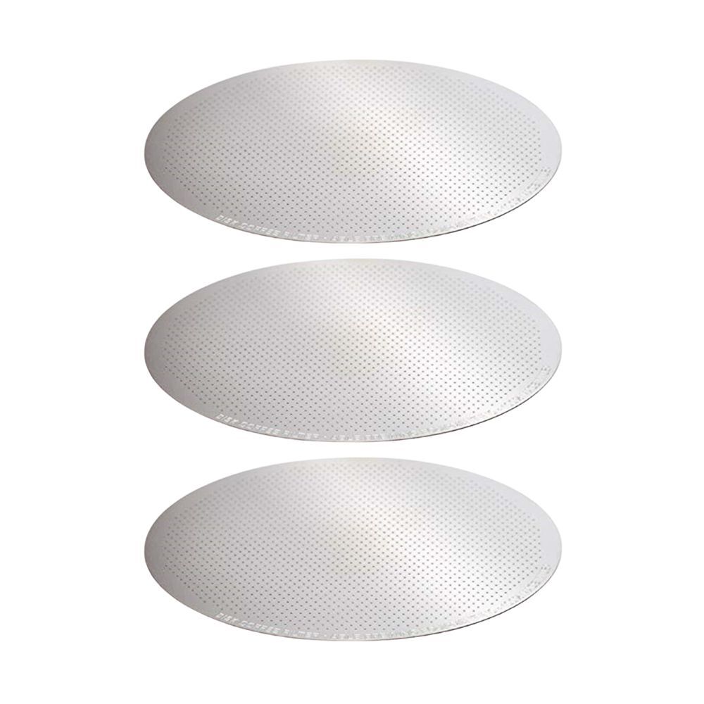Coffee Culture Stainless Steel Coffee Disk Filter 61mm - Silver (3 Pack)