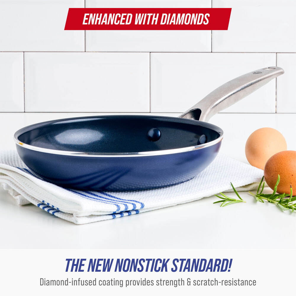 Blue Diamond Open 20cm Frypan Toxin Free Cookware Non-Stick Pan Dark Blue — image 2