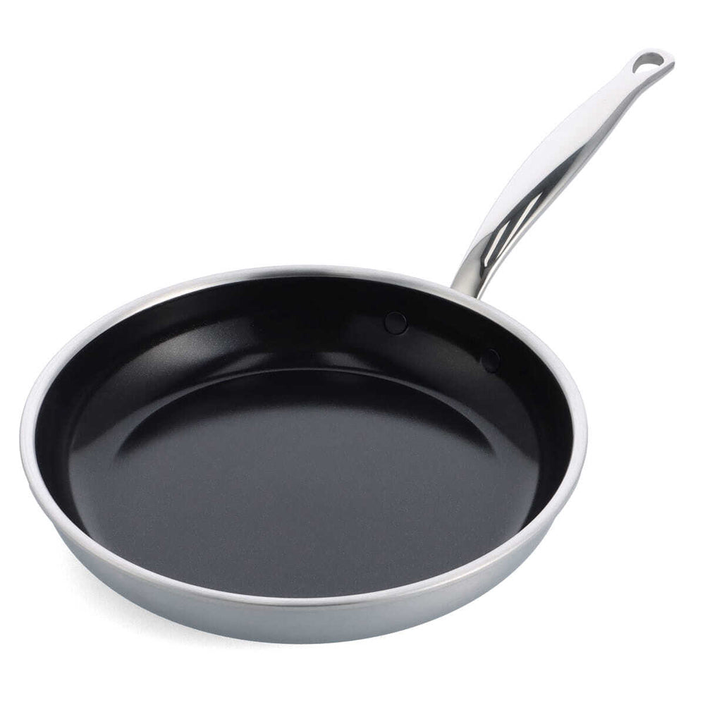 Greenpan Premiere Stainless Steel Open Frying Pan Home Kitchen Cooking — 24cm