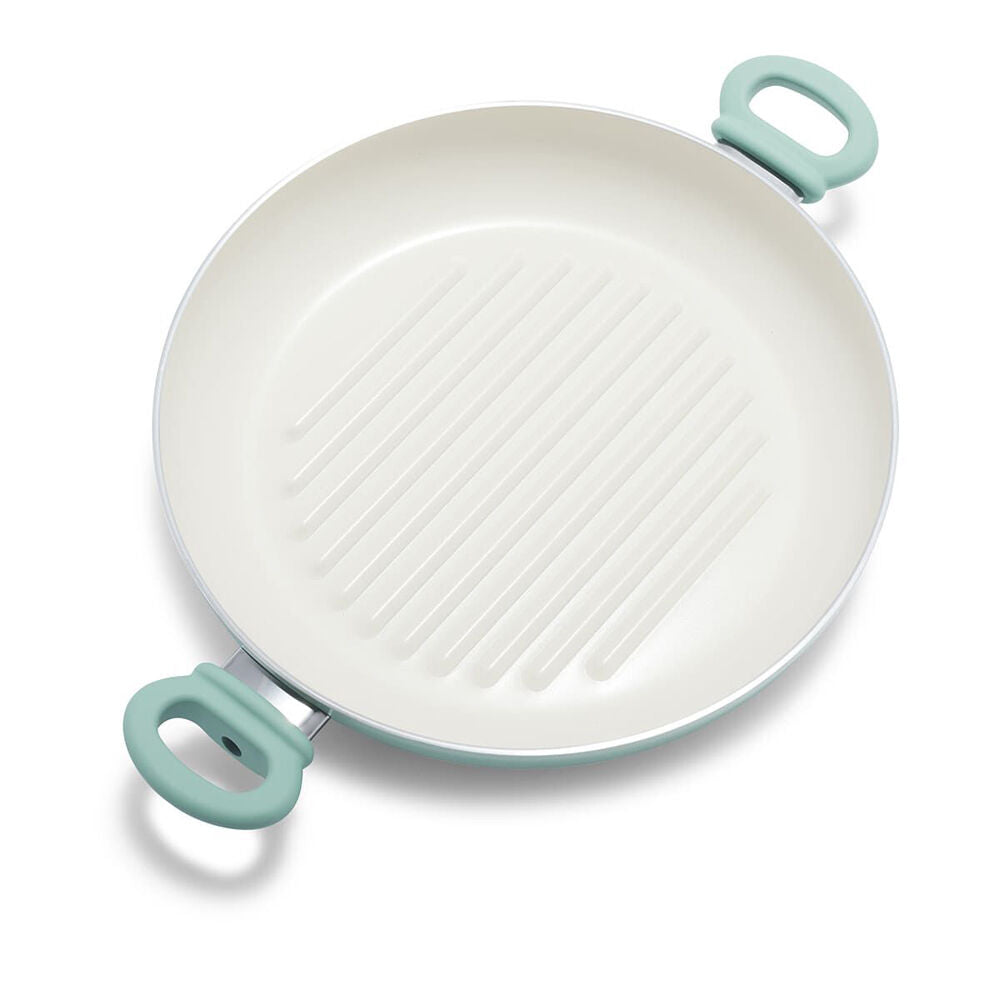 Greenlife 28cm Aluminium Soft Grip Grill Pan Home Kitchen Cookware Turquoise — image 6