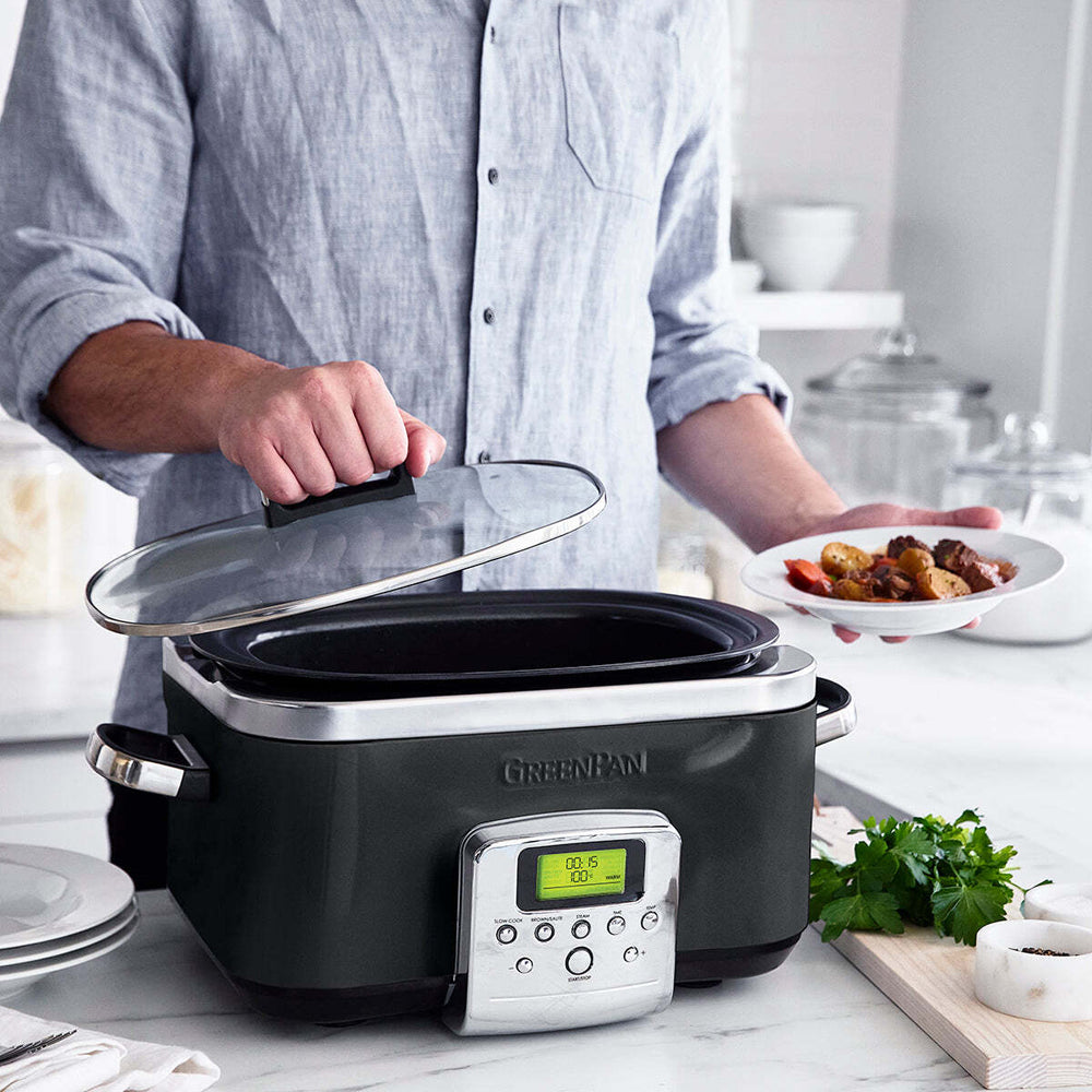 Greenpan Elite Electric Black Slow Cooker 230V 2200W Home Kitchen Cookware — image 2
