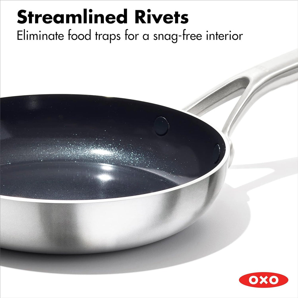 Oxo Mira 3-ply Stainless Steel Pro Frypan 26cm Uncoated Home Kitchen Cooking — image 3