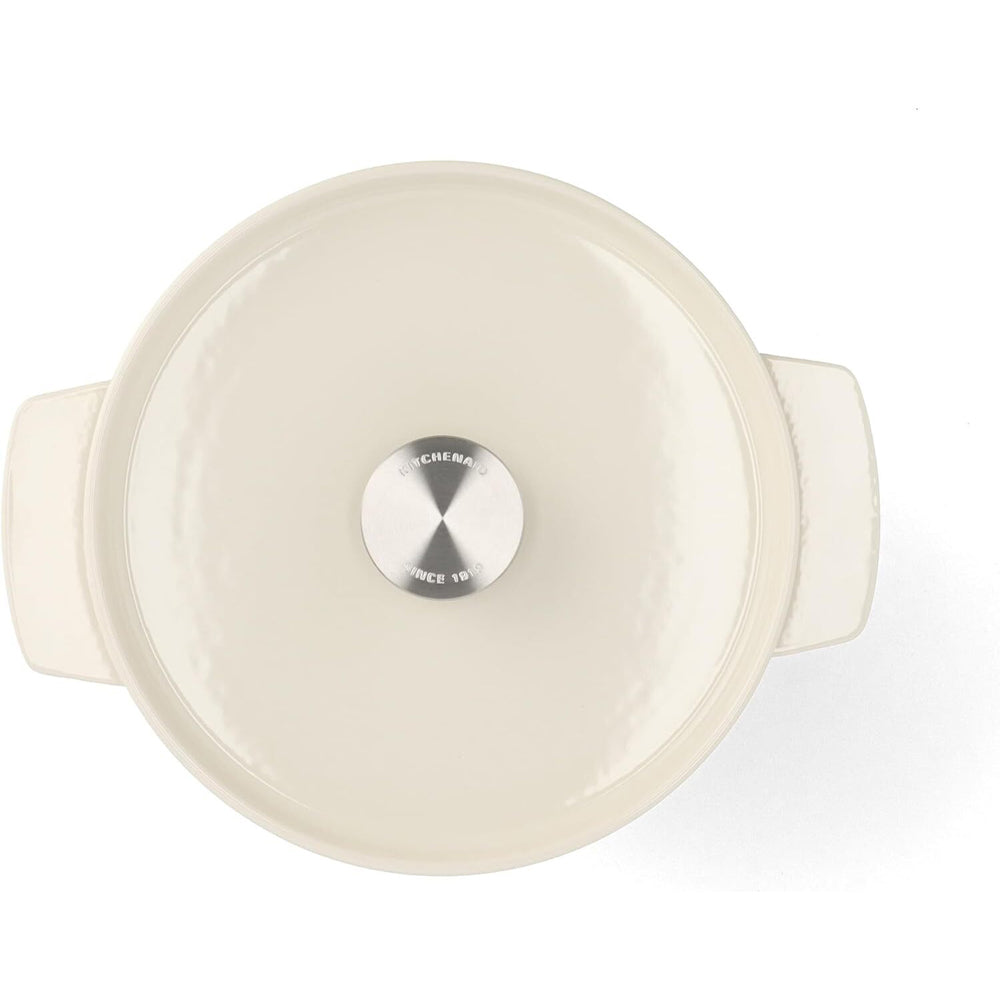 Kitchenaid Cast Iron Durable Casserole Pot Home Cooking 22cm/3.3L Almond Cream — image 3