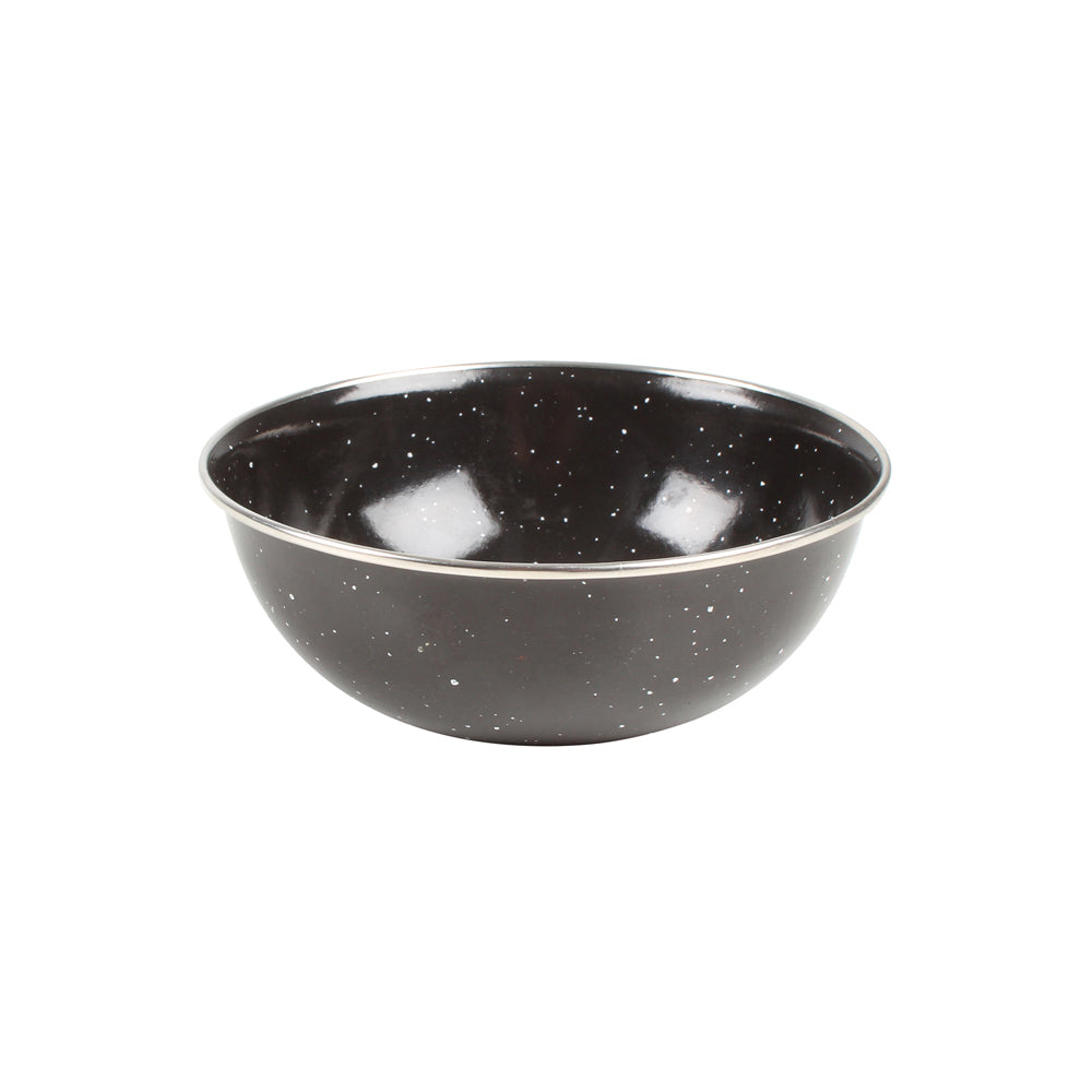 Cockatoo Enamel Bowl Black Speckle Glassware Outdoor Camping/Hikinh 15x5cm