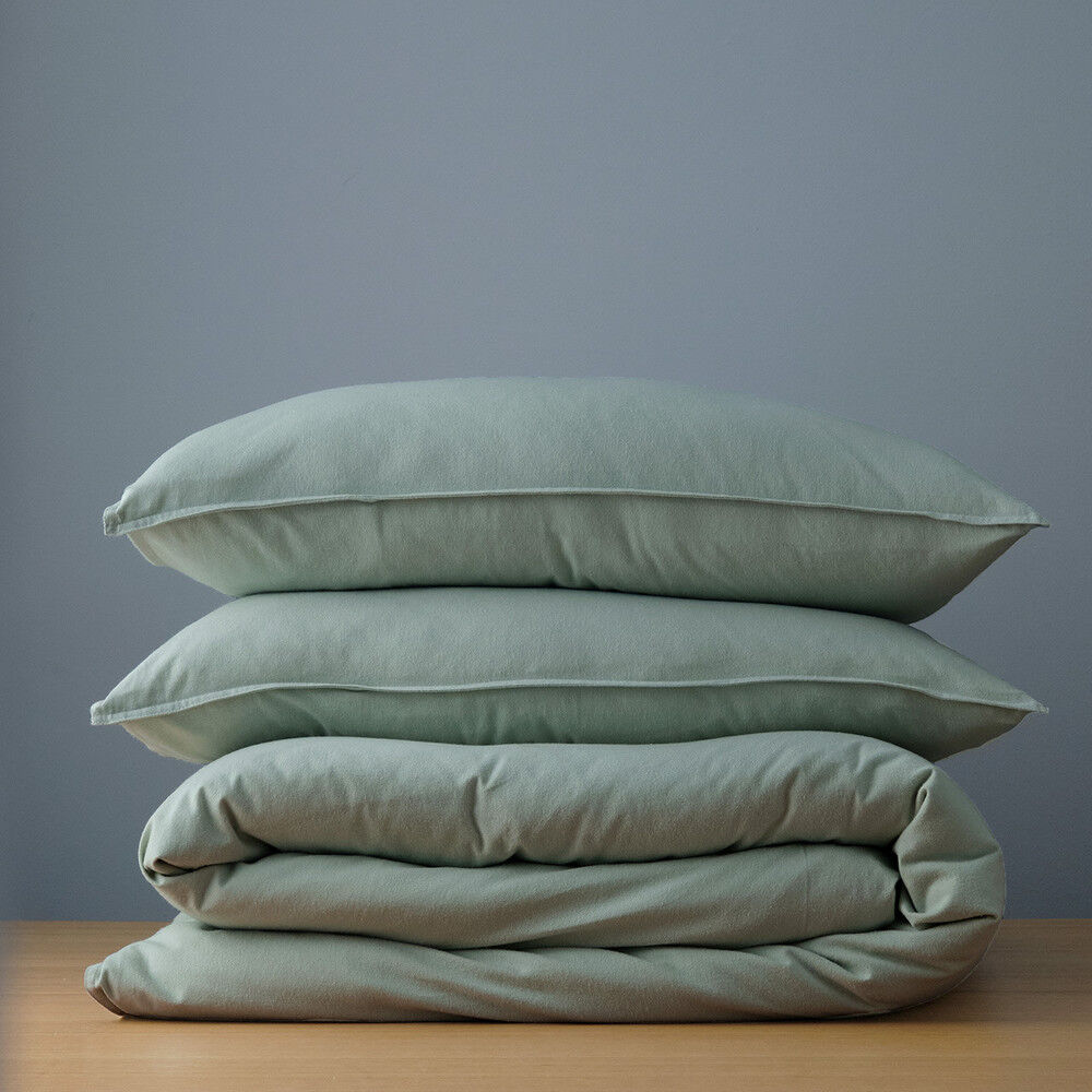 Canningvale Cozi Cotton Quilt Cover Set Mineral Green — image 3
