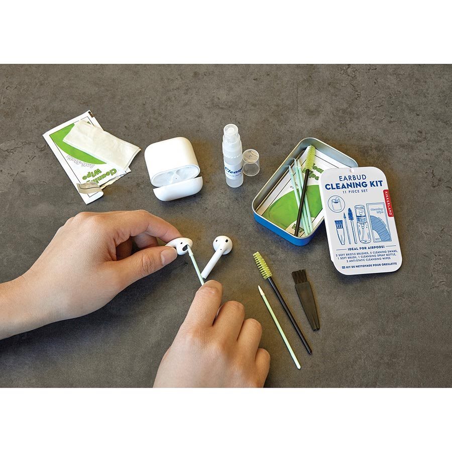 Kikkerland Earbuds Cleaning Kit/Brush Cleaner Set for AirPods/Earphones (11 Pieces) — image 2