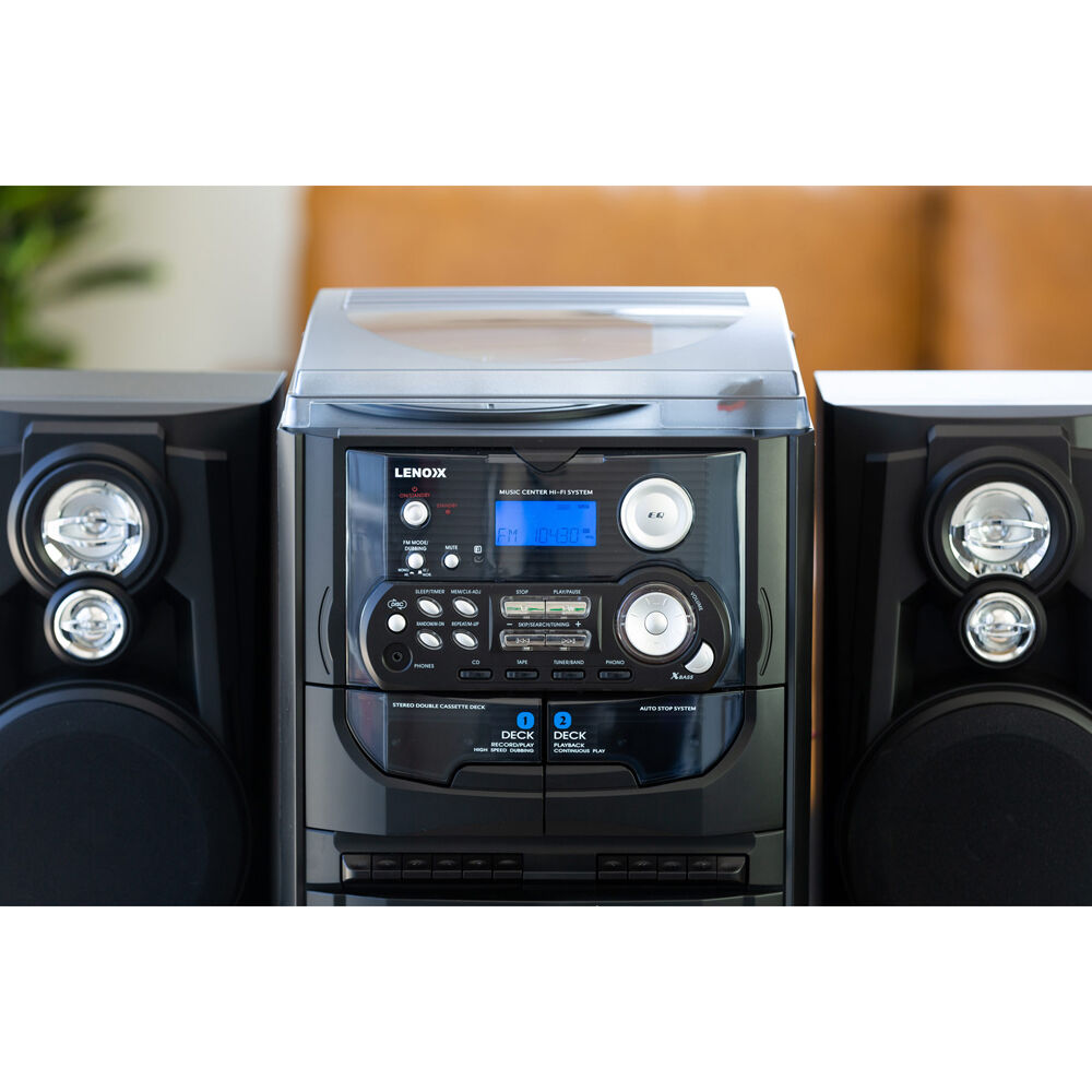 Lenoxx Hi-fi Turntable CD Player Am Fm Radio Dual Cassette Recorder Vinyl Lp 3 — image 2