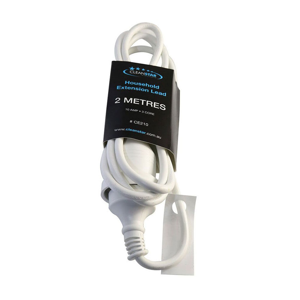 Cleanstar 2m Household/Home Portable Indoor Extension Lead Plug & Play White (4 Pack) — image 2