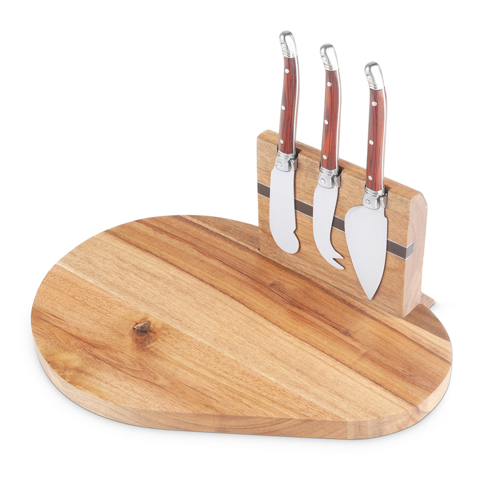 Final Touch Magnetic Acacia Wood Cheese Board Set Brown (2 Pieces)