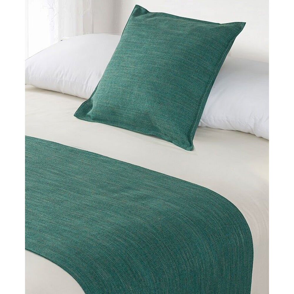 Jason Commercial Teal Square Linen Look Bed Cushion Throw Pillow 44x44cm — image 2
