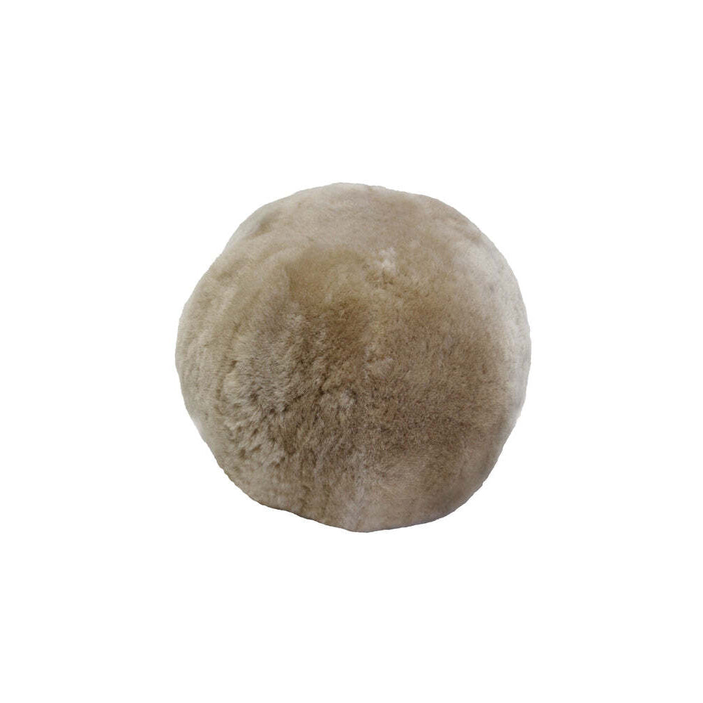 Huxford Grove The Kallista Sheepskin Ball Soft Cushion Sofa Pillow 28cm Nappa