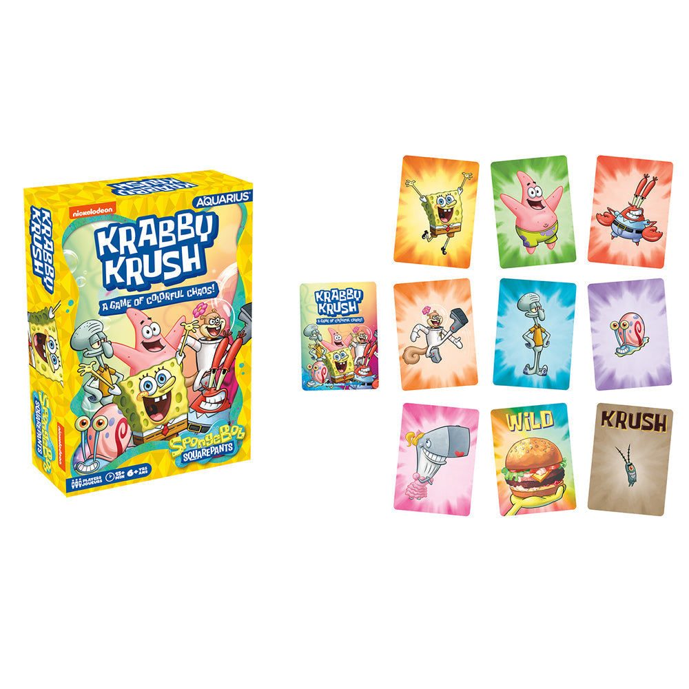 Aquarius SpongeBob Krabby Krush Card Game Kids/Children Fun Party Play 6y+