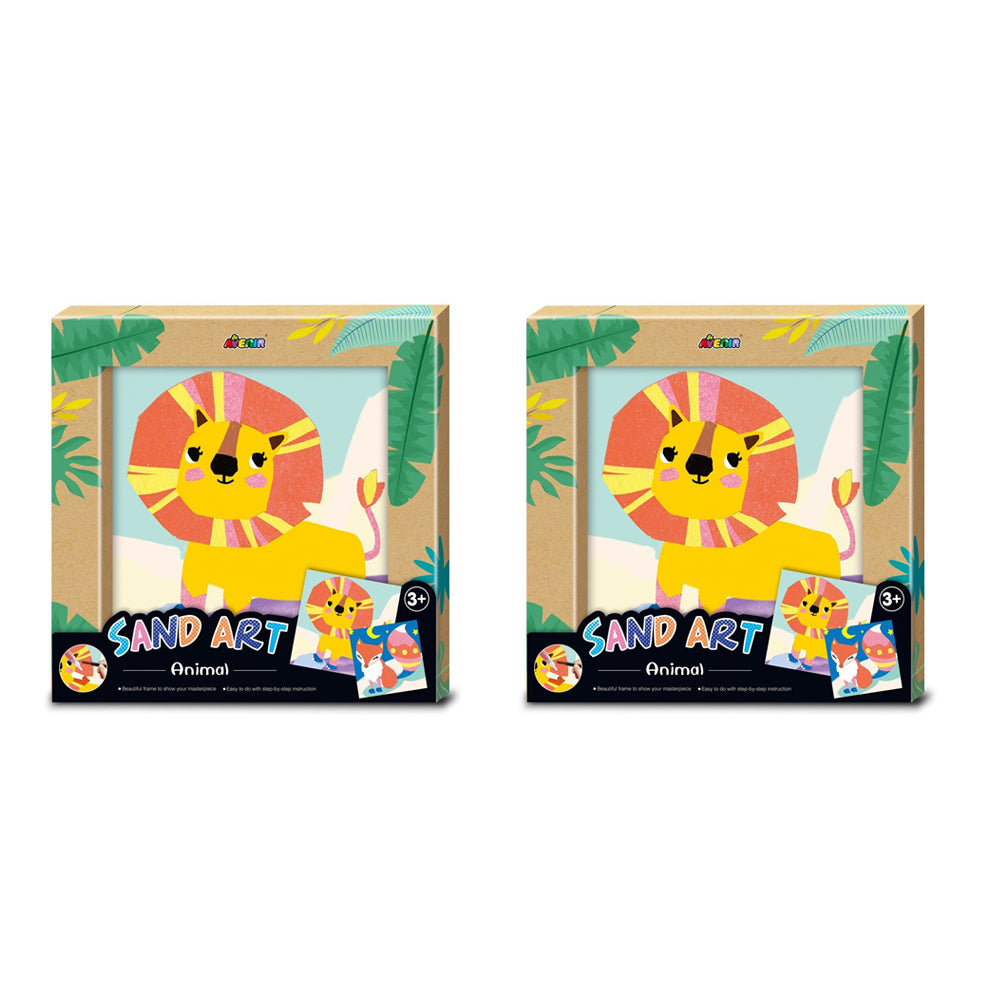 Avenir Sand Art/Craft Animal Frame Display Kids/Children Activity Toy 3y+ (2 Pack)