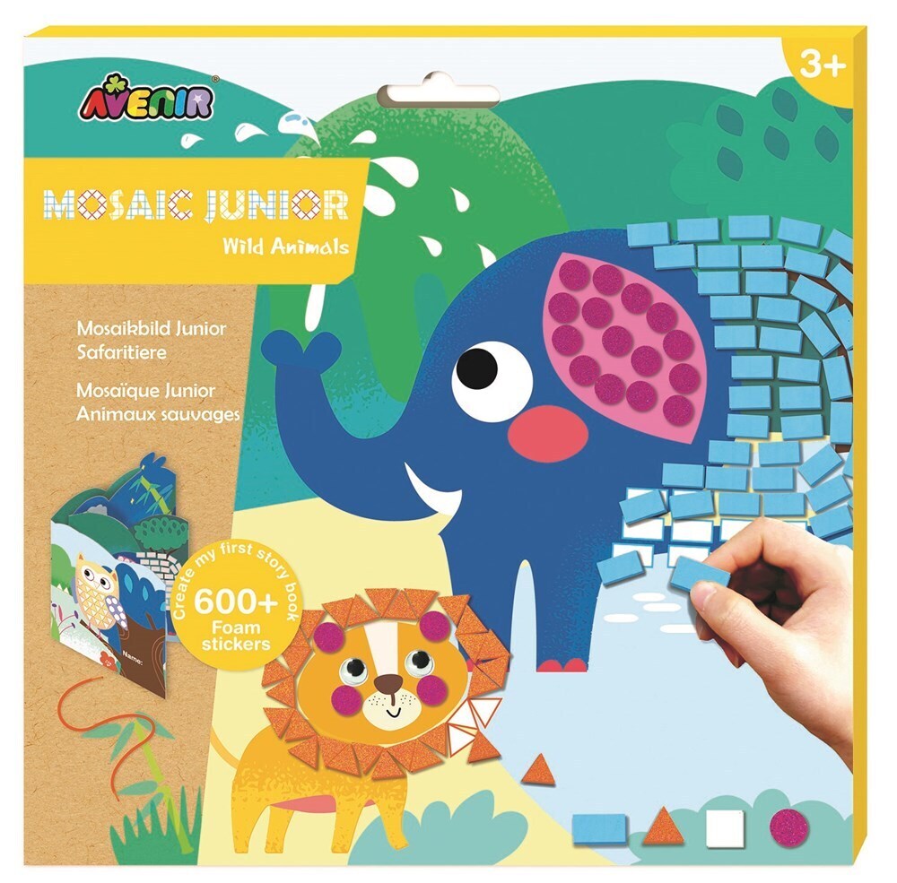 Avenir Mosaic Junior Wild Animals Activity Kids/Children Foam Sticker Toy 3y+ (2 Pack) — image 2