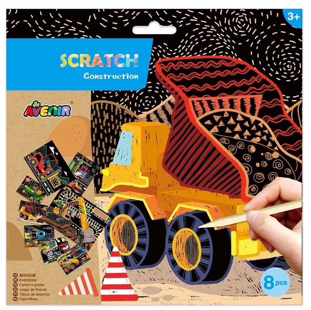 Avenir Scratch Construction Paper Art/Craft Kids/Children Activity Toy 3y+ (3 Pack) — image 2