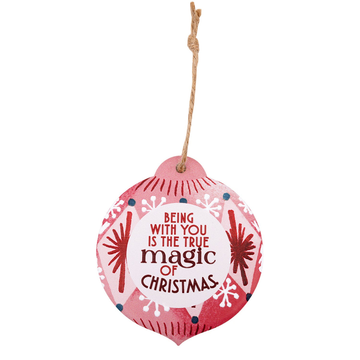 Splosh Christmas Magic Ceramic/Ribbon Keepsake Hanging Ornament Decor 15.5cm Red
