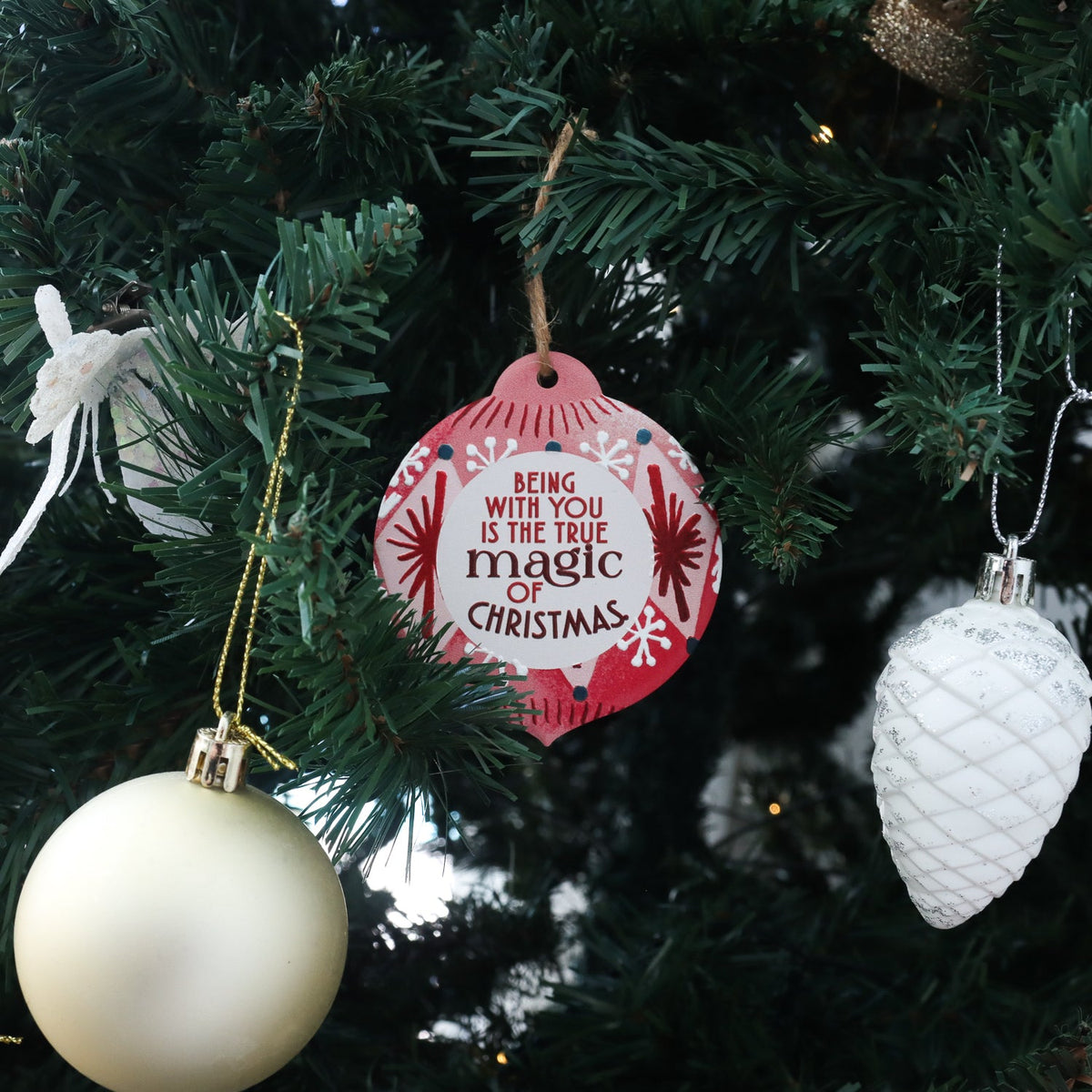 Splosh Christmas Magic Ceramic/Ribbon Keepsake Hanging Ornament Decor 15.5cm Red — image 3