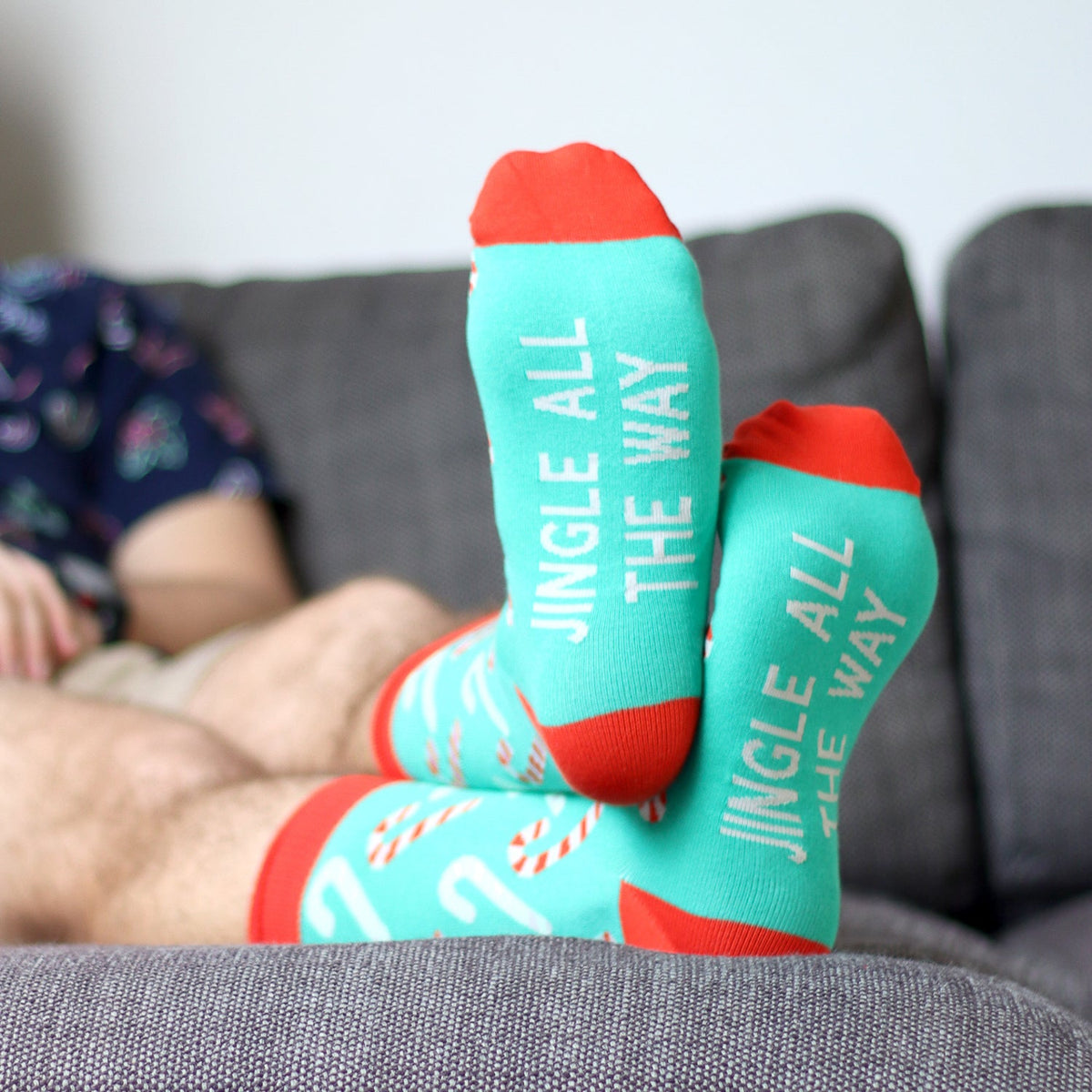 Splosh Christmas Candy Canes Fashion Printed Crew Socks One Size Adult Unisex — image 3