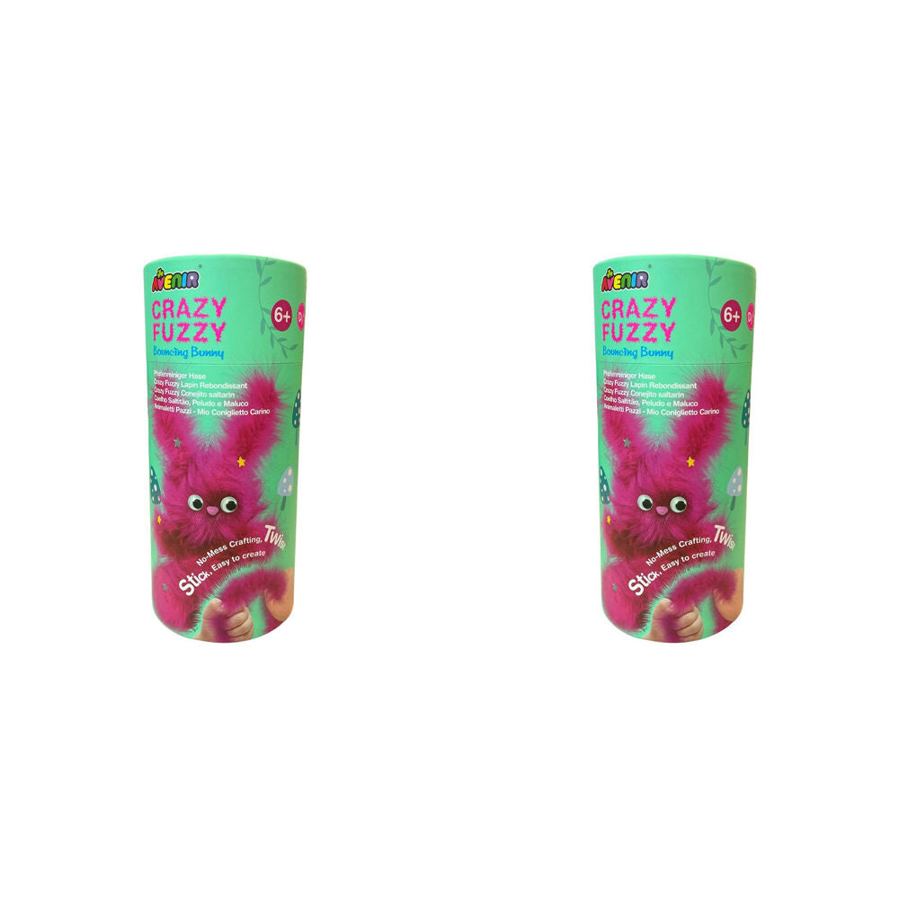 Avenir Crazy Fuzzy Art & Craft Toys Bouncing Bunny - Pink 6y+ (2 Pack)