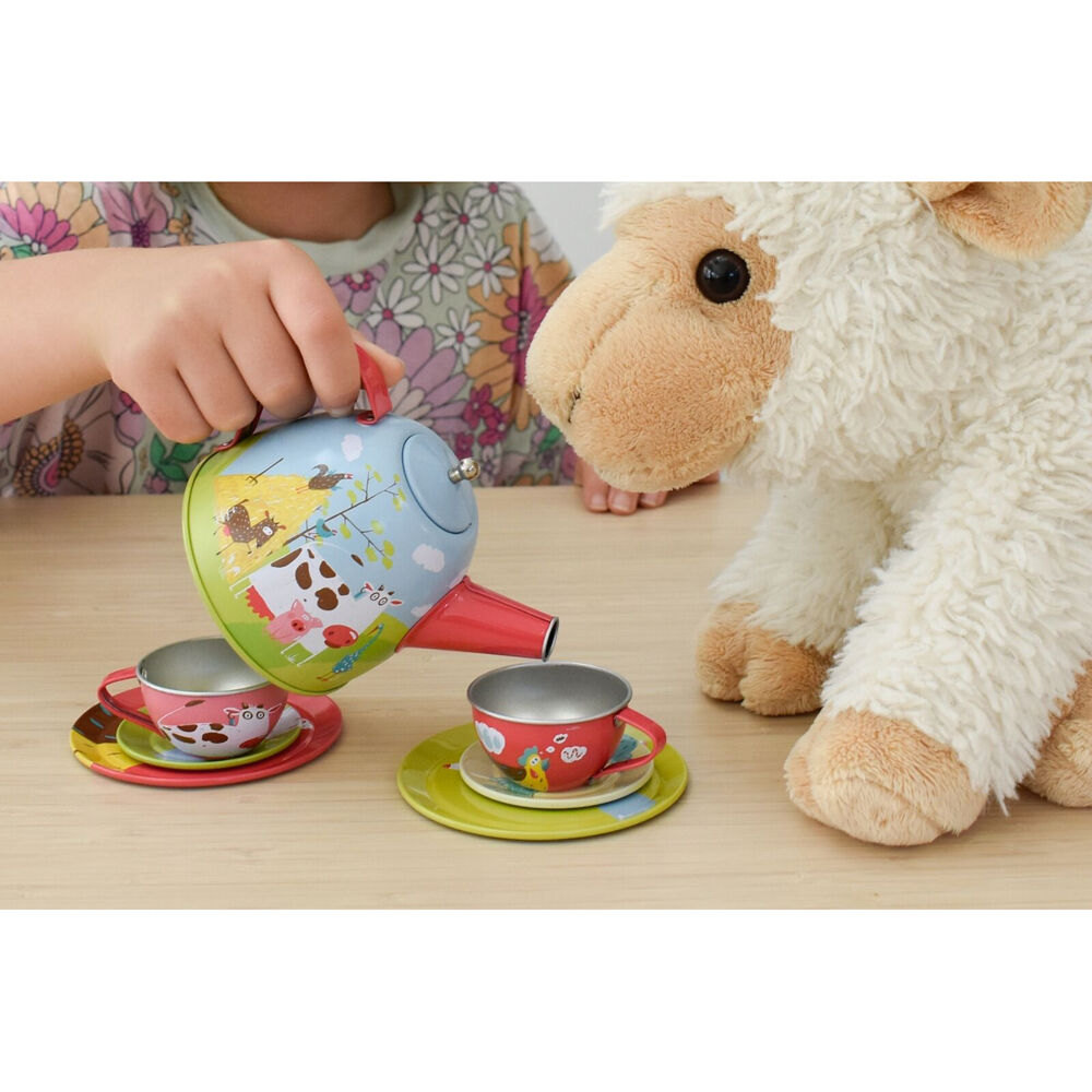 Kaper Kidz Farm Tin Tea Set Kids/Children Fun Pretend Play Toy 3y+ (15 Pieces) — image 4