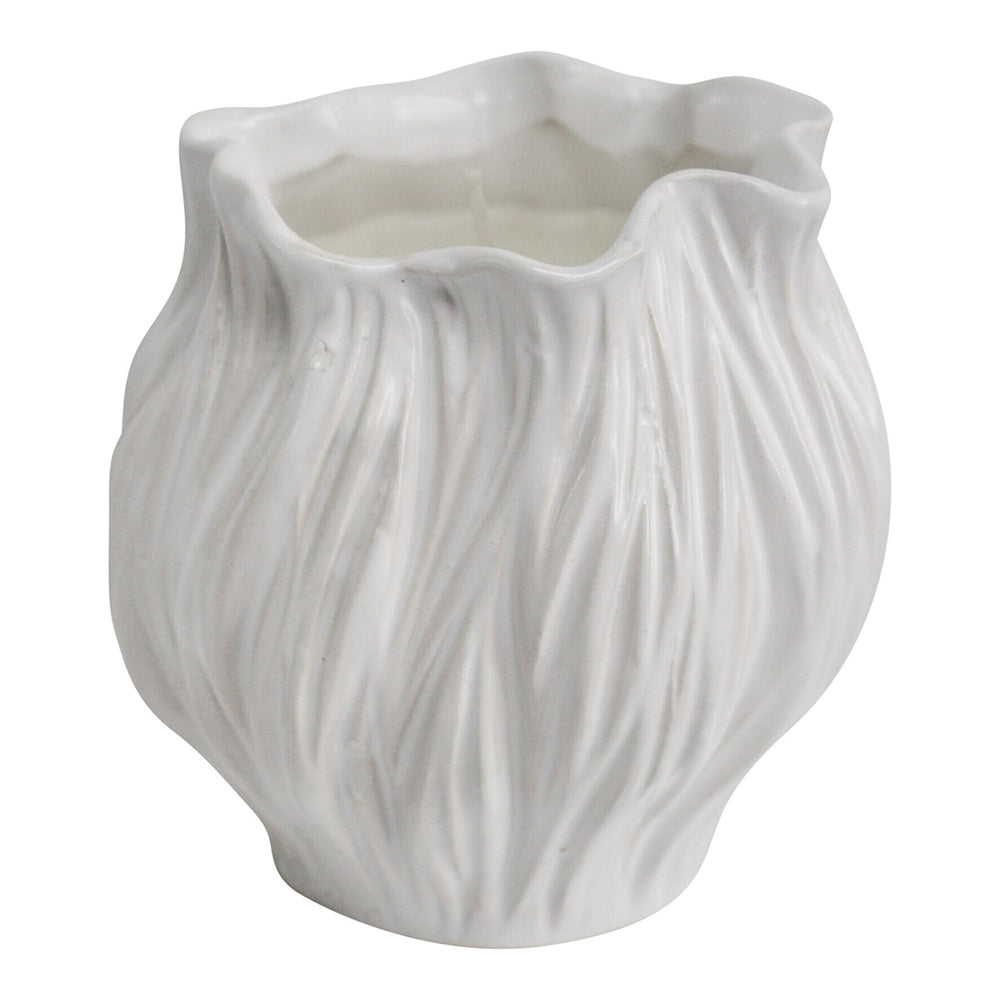 LVD Ceramic 10cm Scented Tealight Candle Bud Home Fragrance Decorative Display White