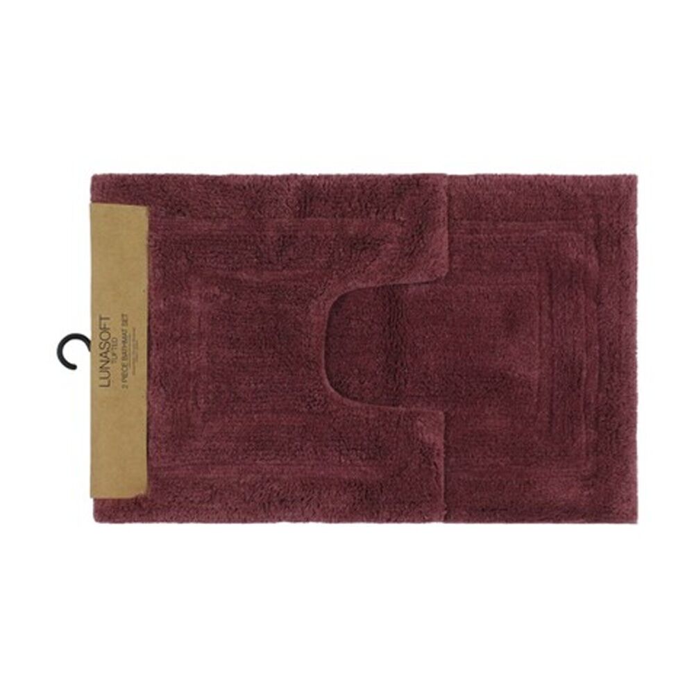 Cdsi Lunasoft Tufted Bathset Cotton Set Dusky Rose 50x80cm & 50x50cm (2 Pieces)