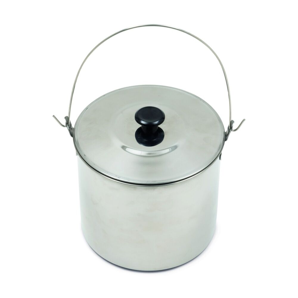 Campfire Stainless Steel Billy Camping Pot Bail Handle Secure Lid 2.8L Campfire — image 2