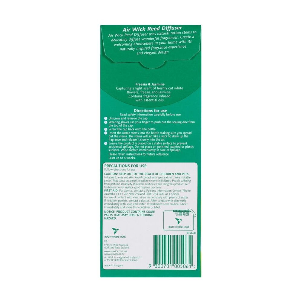 Air Wick 50mL Reed Diffuser Essential Oils Freesia And Jasmine - Home Fragrance Air Care — image 2