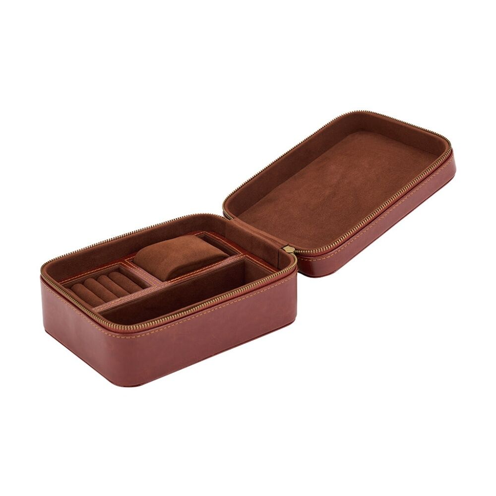 Annabel Trends 8.5x13.5cm Gentlemans Jewellery Travel Watch Box w/ Vegan Leather — image 6