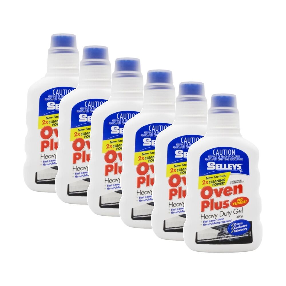 Selleys Oven Plus Heavy Duty Gel Faster Power Clean No Fumes 400g (6 Pack)