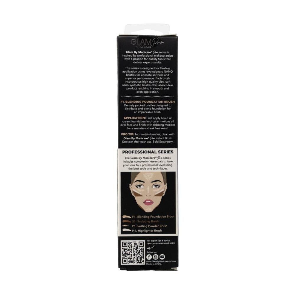 Manicare F1 Glam Pro Professional Series Make Up Blending Foundation Brush — image 2
