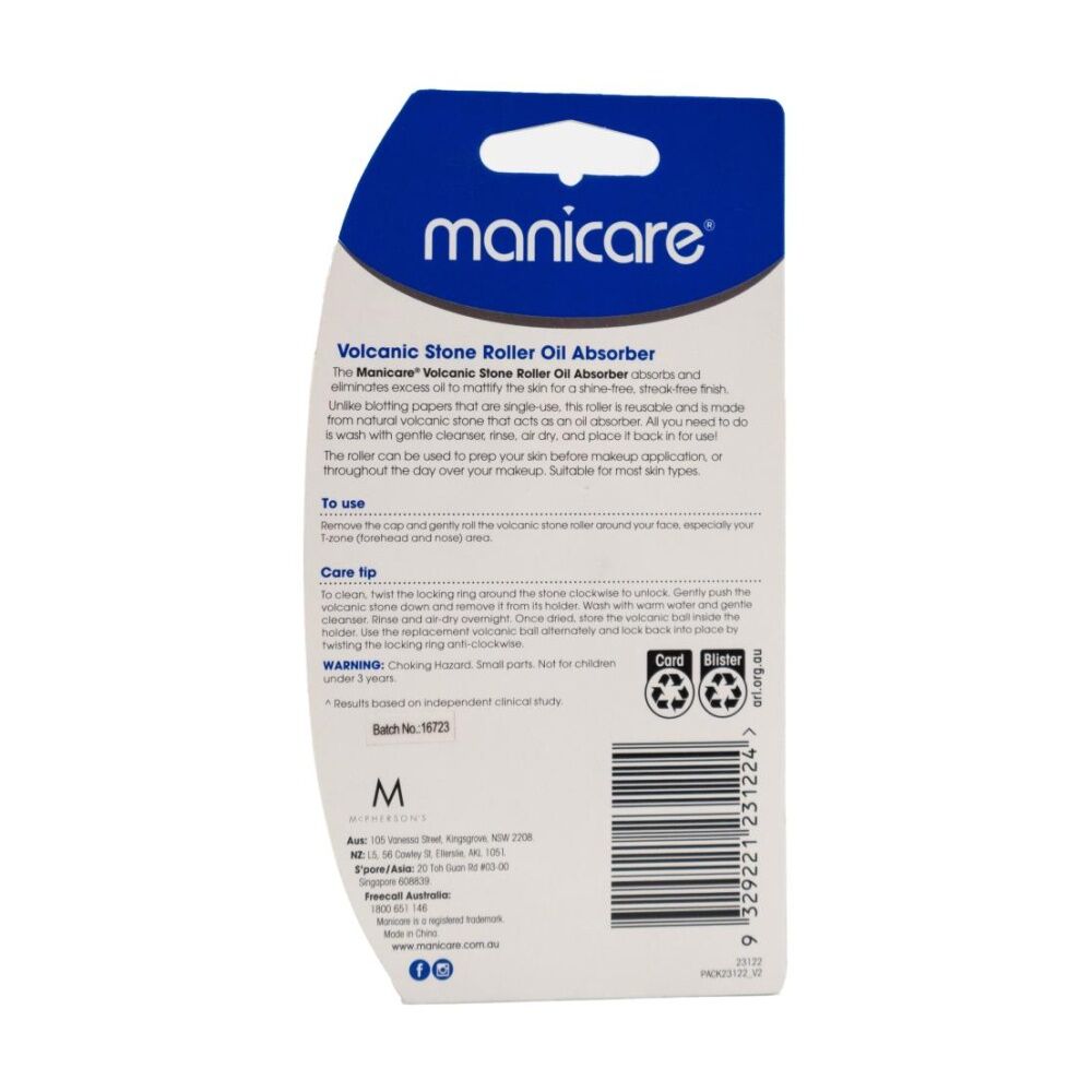 Manicare Oil Absorber Volcanic Stone Roller w/ Replacement Ball Skin Care (3 Pack) — image 3