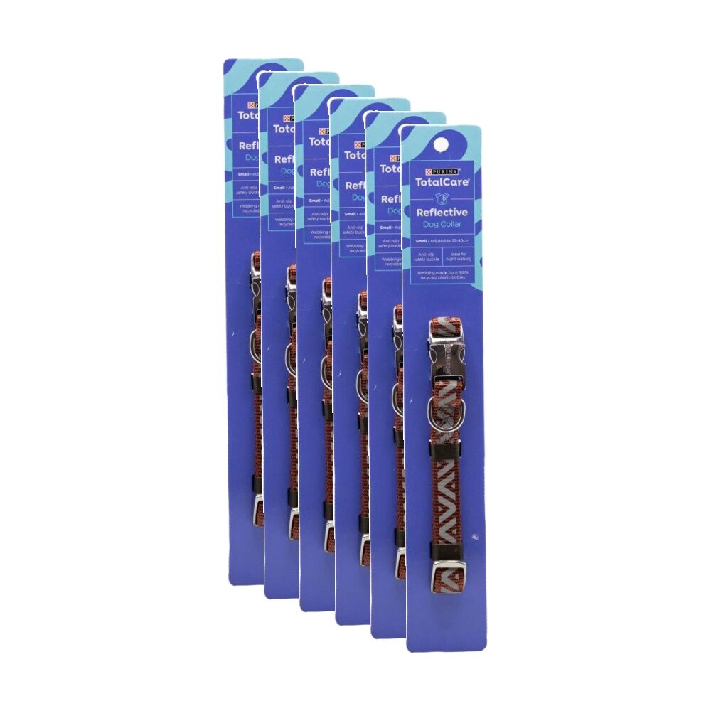 Purina Total Care Reflective Adjustable Dog Collar Small 25-40cm Assorted (6 Pack)