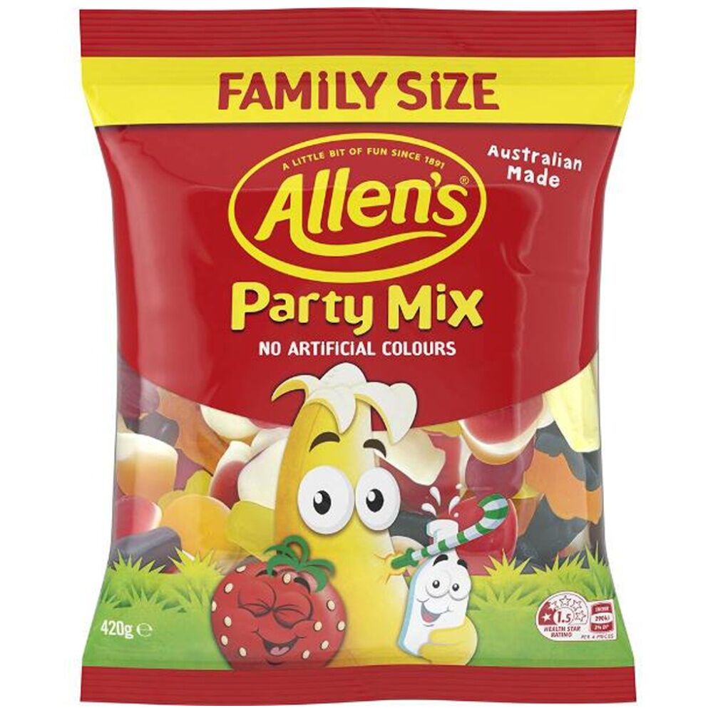 Allen's Party Mix 420g Favours Gummies/Lollies/Candy