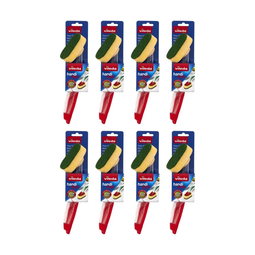 Vileda Handi Dish Refillable Dish-Handle Soap Dispensing Handle (8 Pack)